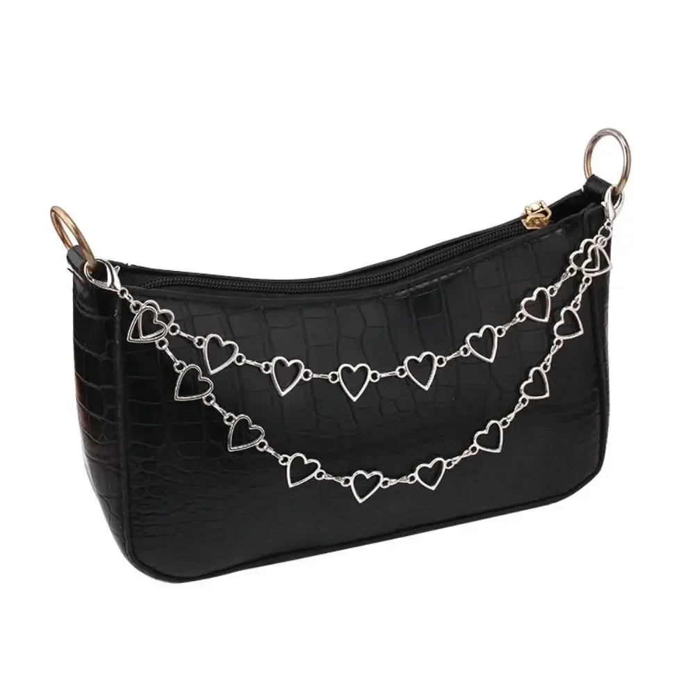 🎁 Butterfly Metal Bag Chain Heart Bag Straps Multi-layer Metal Chain Strap Bag Decorative Chain Replacement Bag Accessories (100% off)