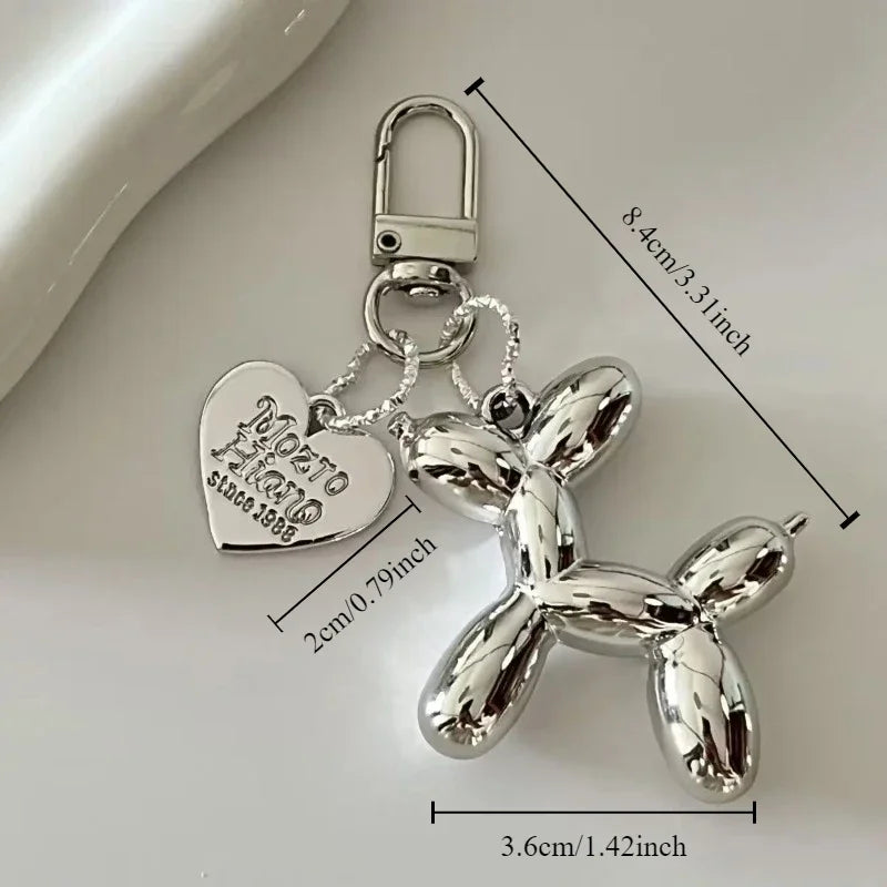 1Pc Fashion Balloon Dog Keychains Pendant Jewelry Trinket Car Key Ring Key Chain Accessories Car Keychain Keyring