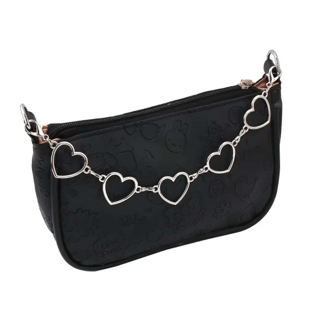 🎁 Butterfly Metal Bag Chain Heart Bag Straps Multi-layer Metal Chain Strap Bag Decorative Chain Replacement Bag Accessories (100% off)
