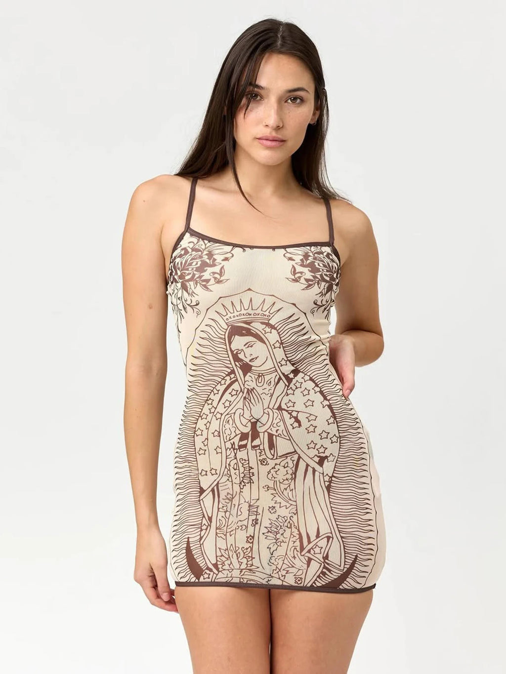Sisjuly American Style Retro Print Semi-Transparent Slim Fit Wrap Dress Women's Strapless Dress Breathable Casual Spring Dress