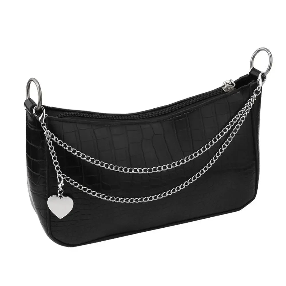 Butterfly Metal Bag Chain Heart Bag Straps Multi-layer Metal Chain Strap Bag Decorative Chain Replacement Bag Accessories