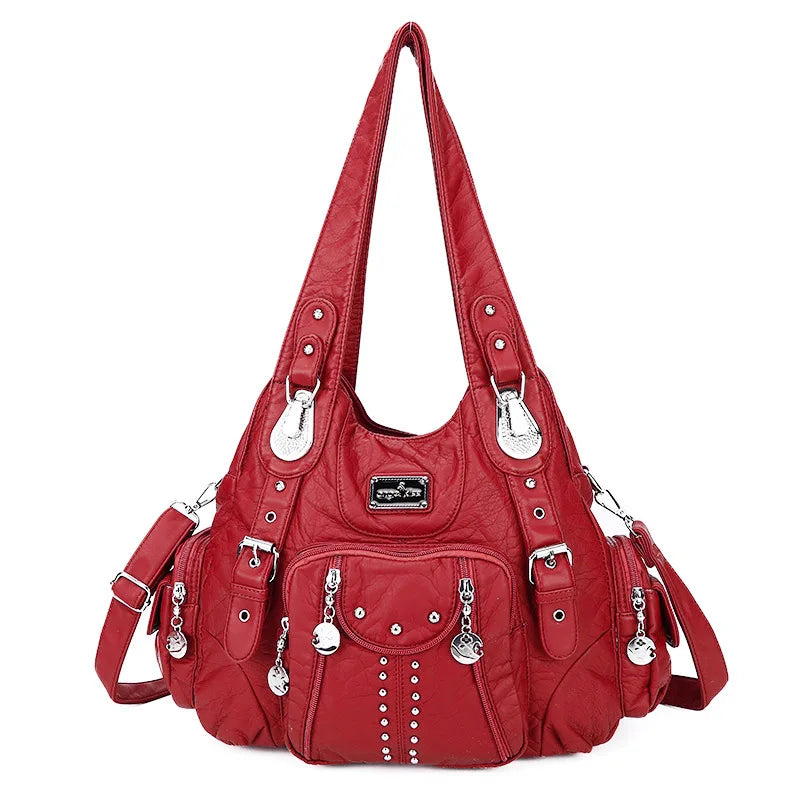 Angel kiss Bag Women Fashion Handbags Women Shoulder Bags PU Leather Handbag Female Satchel Shoulder Purse Bag bolsa feminina
