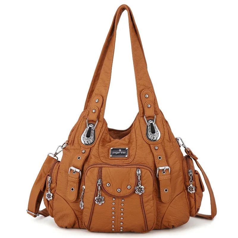 Angel kiss Bag Women Fashion Handbags Women Shoulder Bags PU Leather Handbag Female Satchel Shoulder Purse Bag bolsa feminina