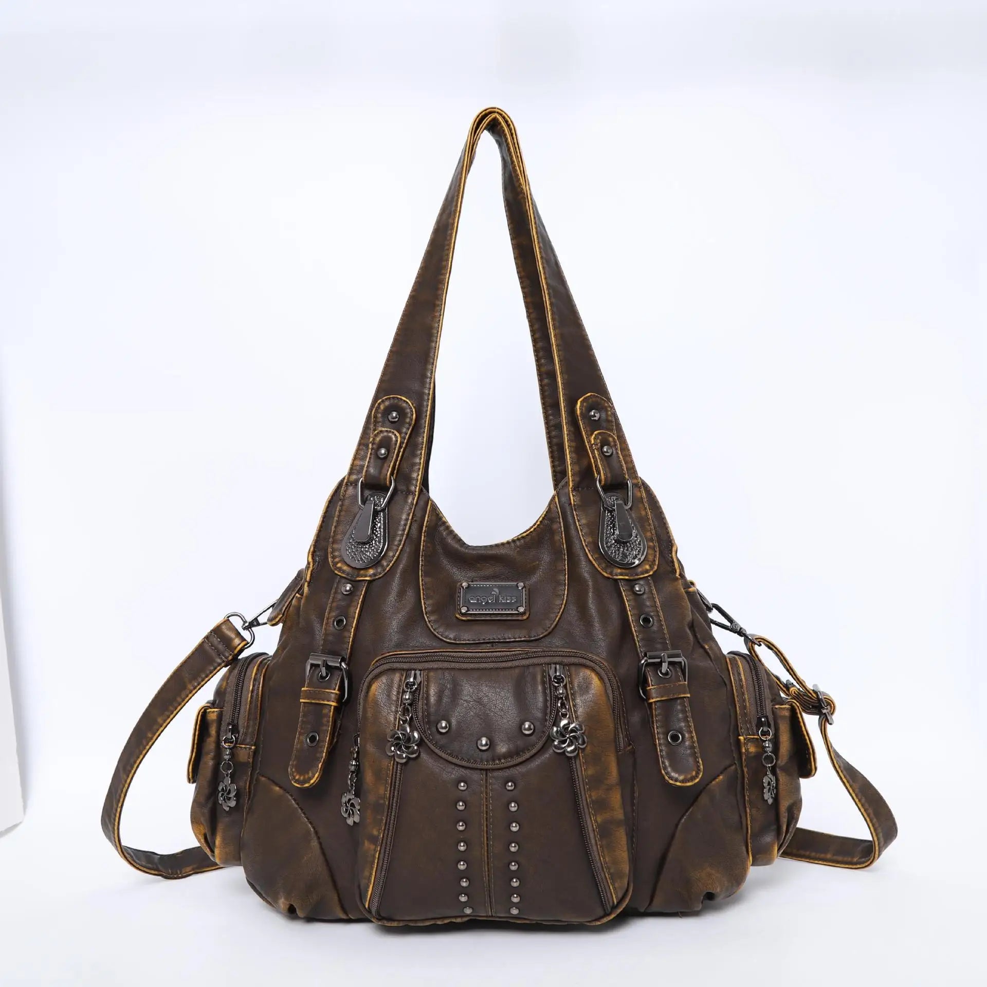Angel kiss Bag Women Fashion Handbags Women Shoulder Bags PU Leather Handbag Female Satchel Shoulder Purse Bag bolsa feminina