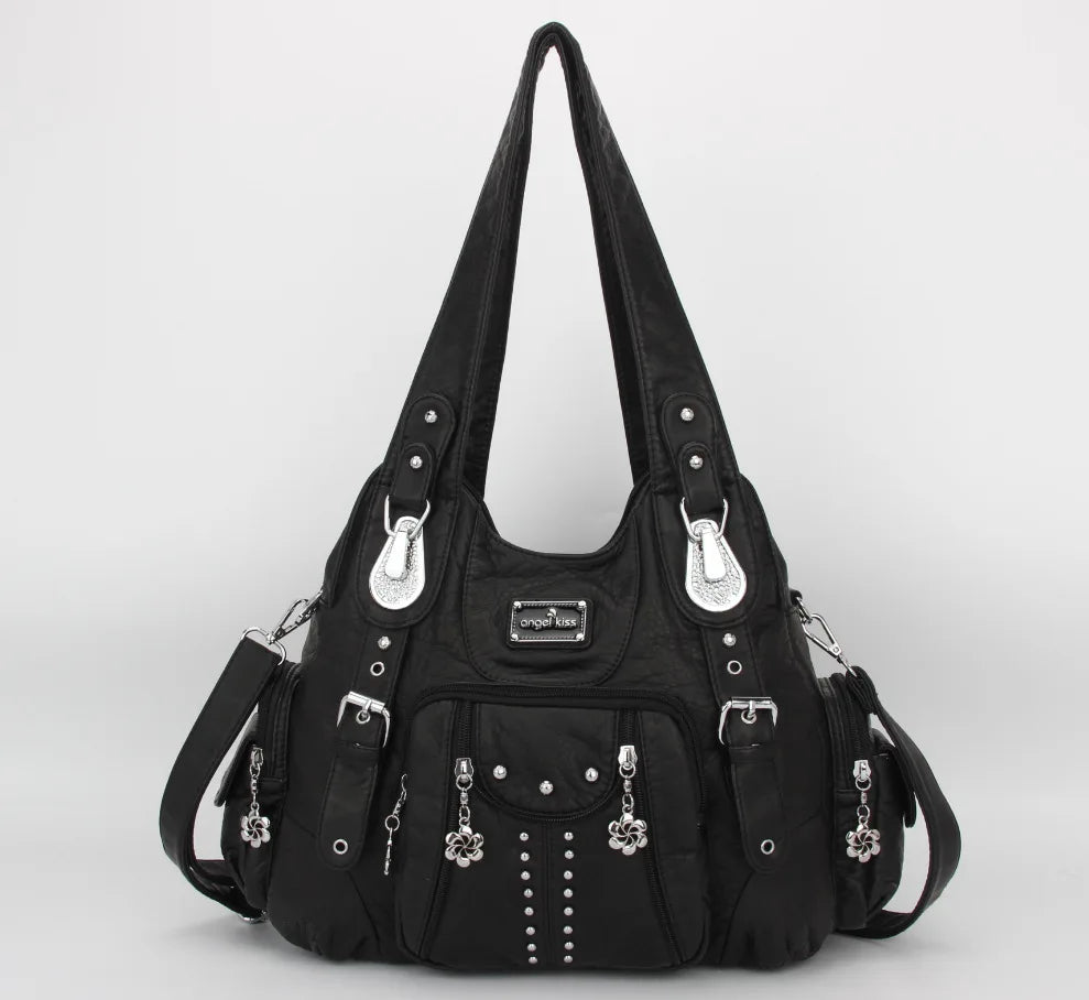 Angel kiss Bag Women Fashion Handbags Women Shoulder Bags PU Leather Handbag Female Satchel Shoulder Purse Bag bolsa feminina