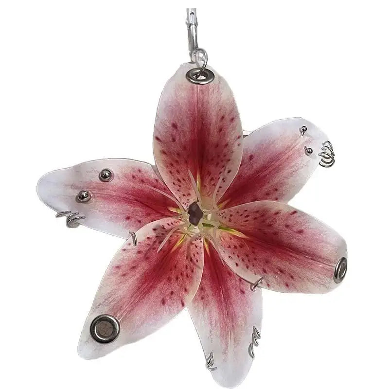 Creative Simulation Flower Alloy Keychain for Men Women Hiphop Cool Orchid Lily Keychain Fashion Backpack Decoration Accessories