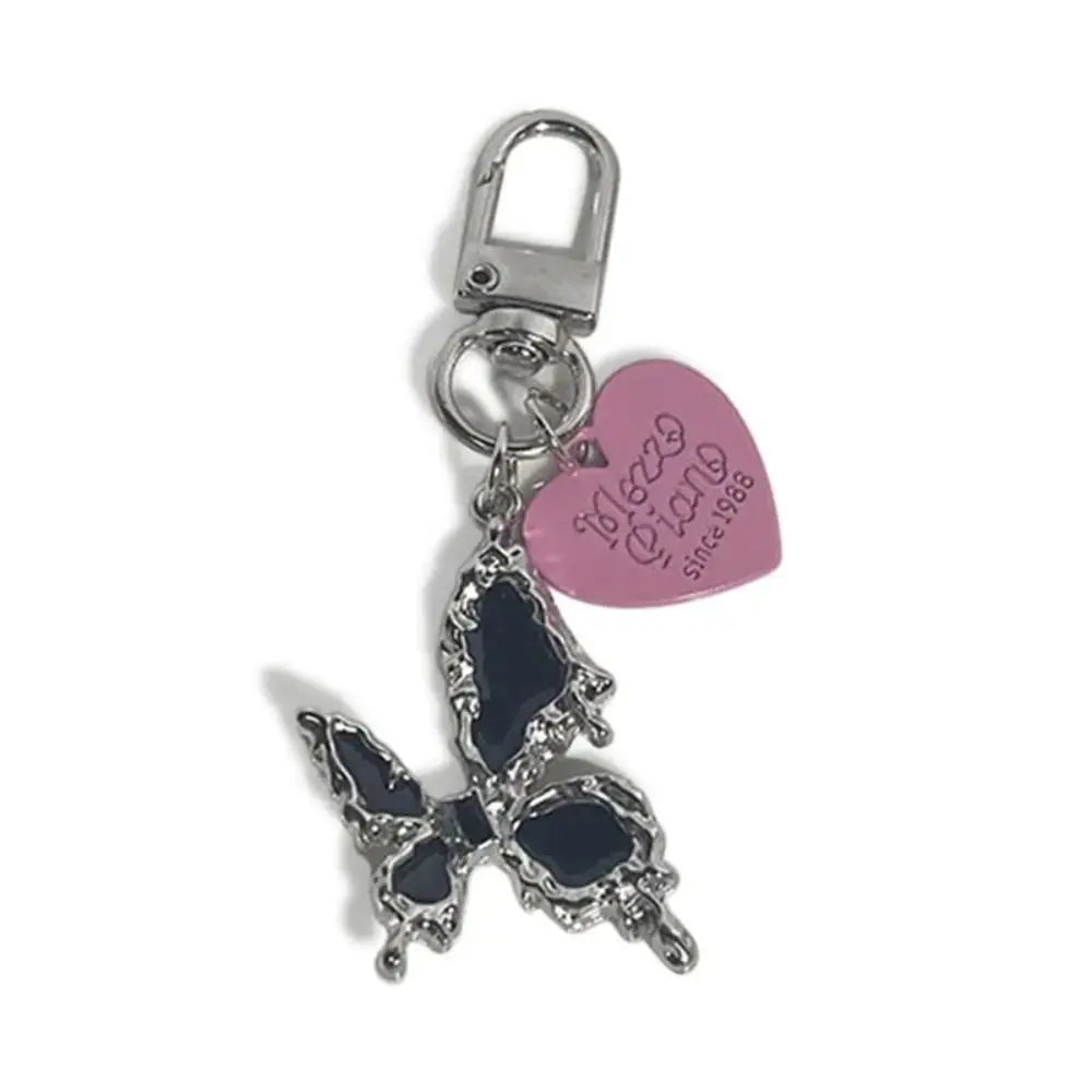 🎁 Bag Pendant Butterfly Cross Key Chain Heart Trinket Keyring Cartoon Irregular Gothic Cross Love Keychain (100% off)