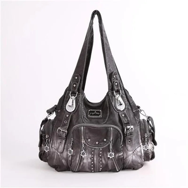 Angel kiss Bag Women Fashion Handbags Women Shoulder Bags PU Leather Handbag Female Satchel Shoulder Purse Bag bolsa feminina