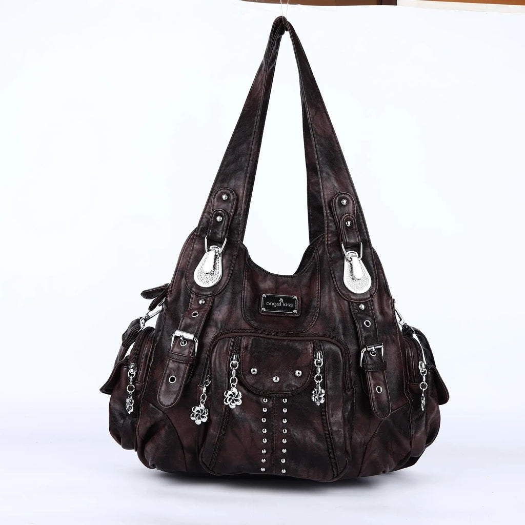 Angel kiss Bag Women Fashion Handbags Women Shoulder Bags PU Leather Handbag Female Satchel Shoulder Purse Bag bolsa feminina