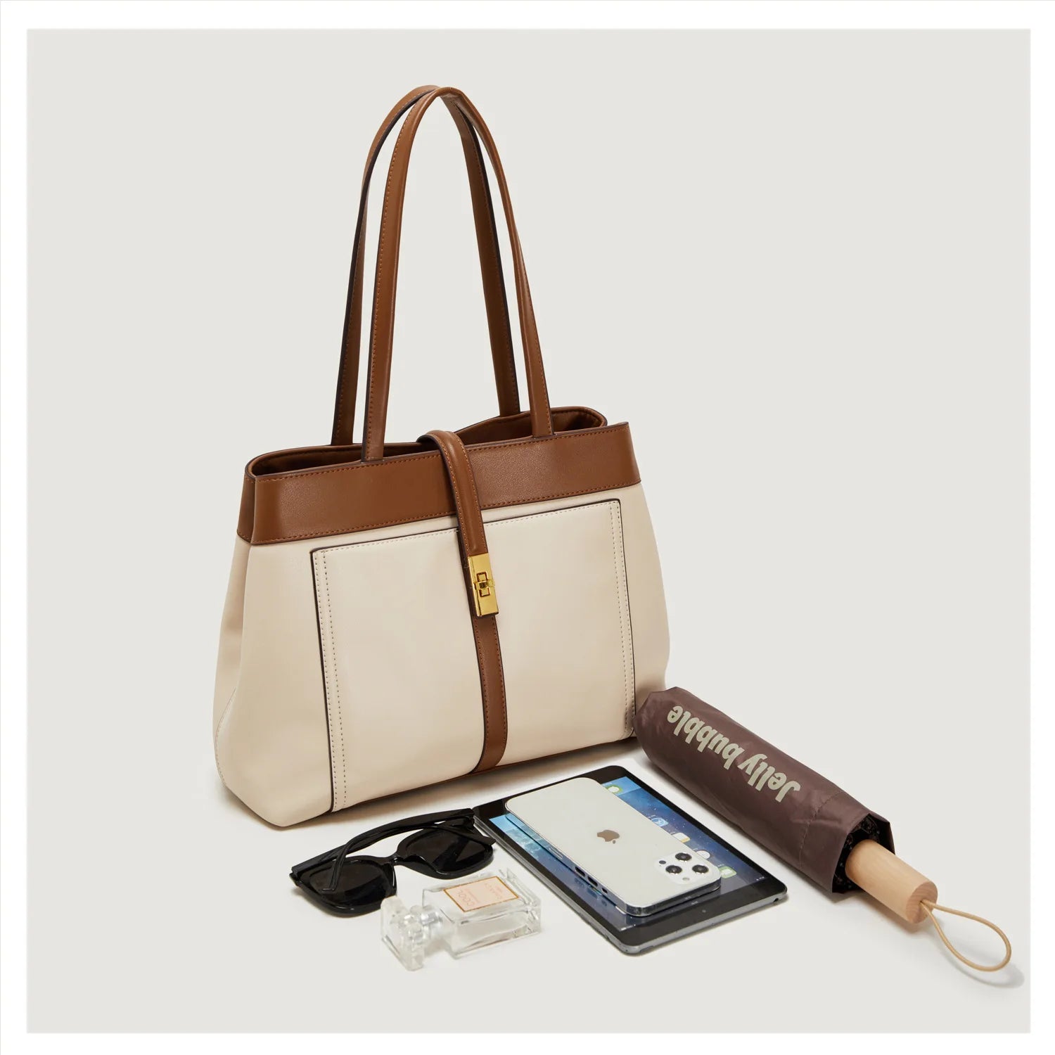 Fashionable ladies' handbags, large-capacity tote bags, high-end design single-shoulder bags, simple and casual bags